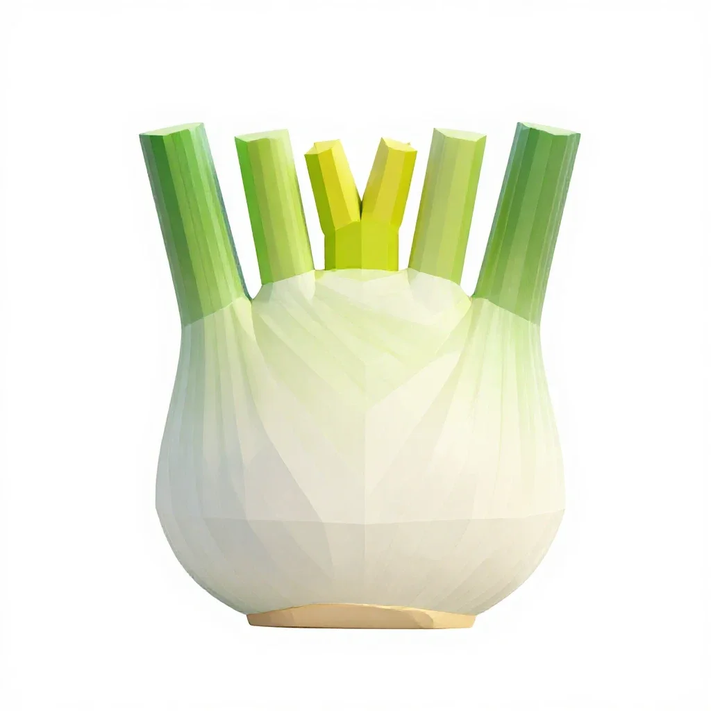 Fennel bulb isolated on a white background
