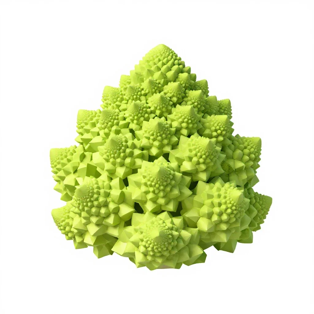 Head of romanesco isolated on a white background