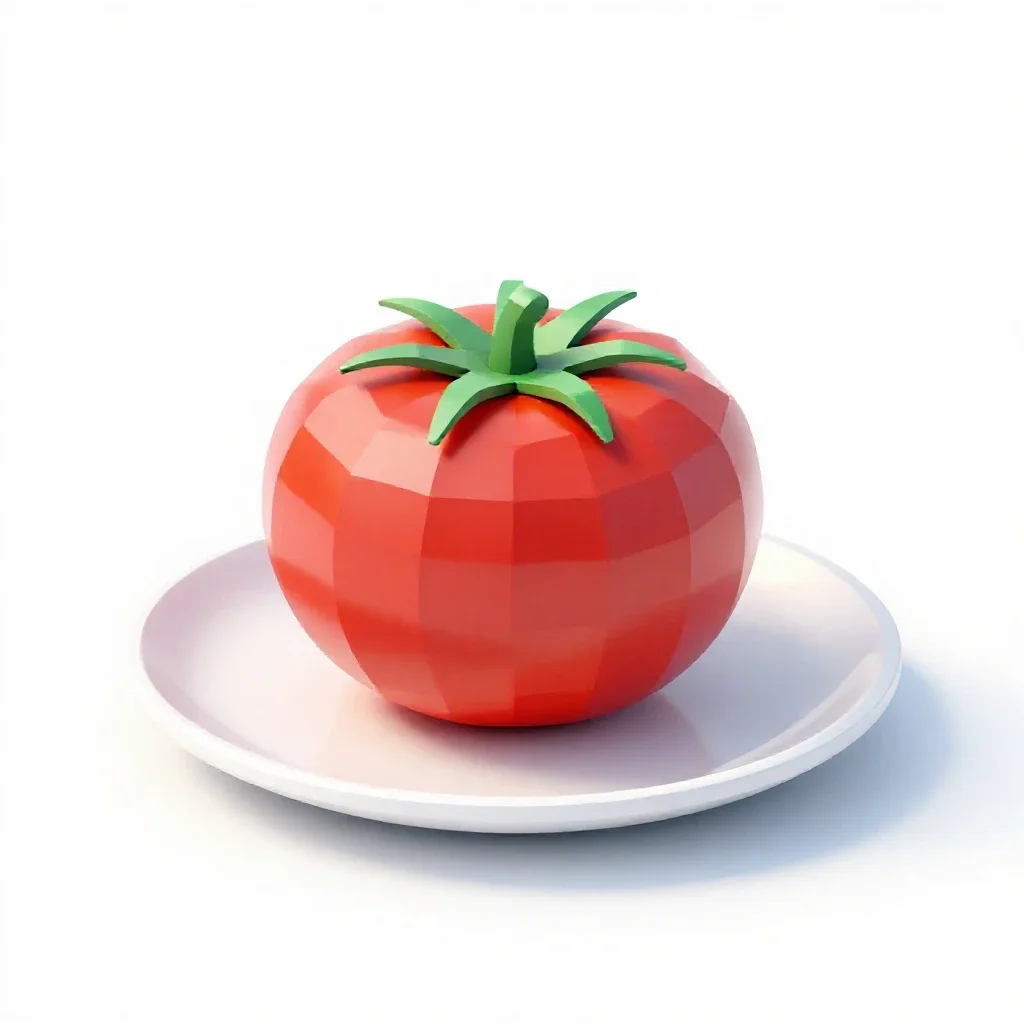 Heirloom tomato on the vine isolated on a white background