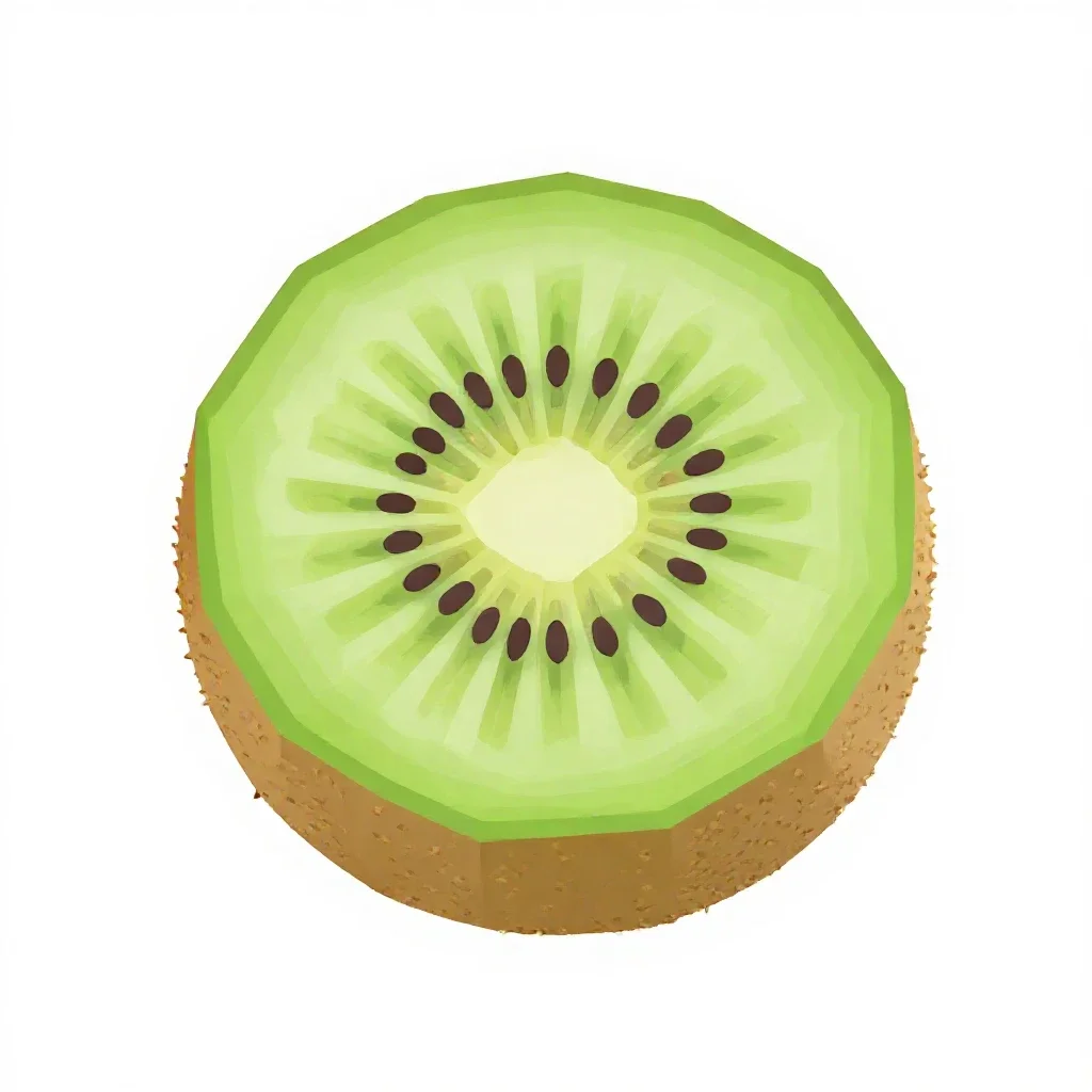 Kiwifruit sliced isolated on a white background