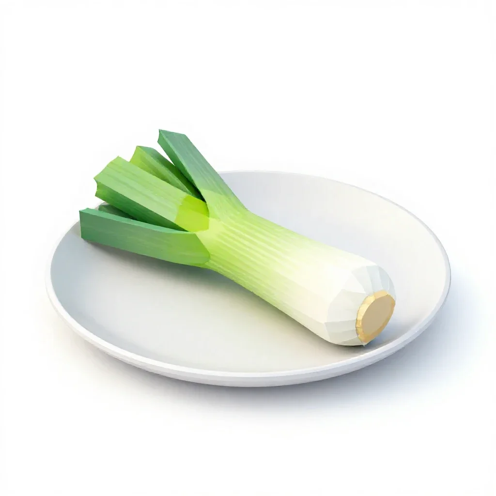 Leek isolated on a white background