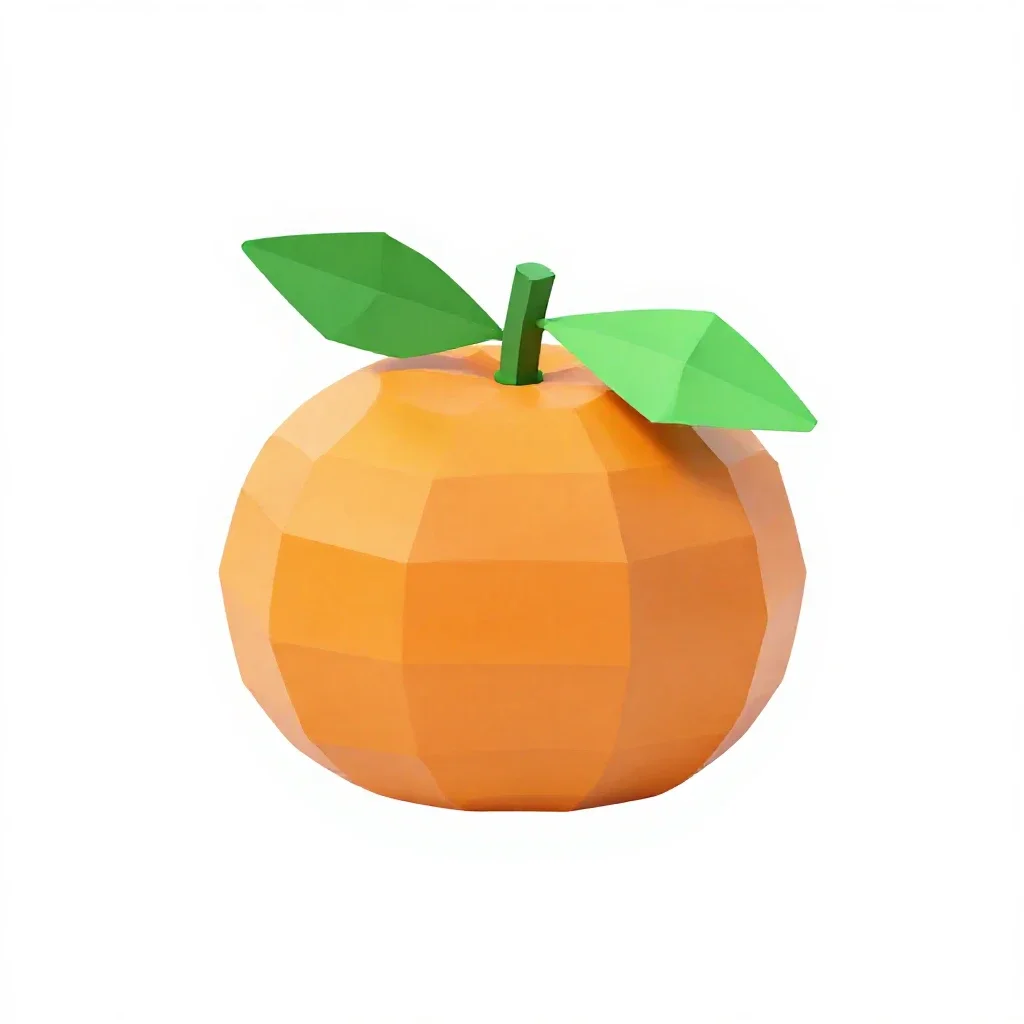 Mandarin with leaves isolated on a white background