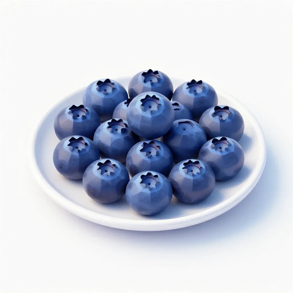 Punnet of blueberries isolated on a white background