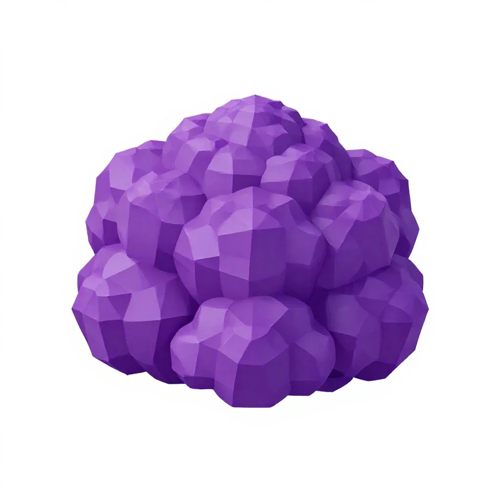 Purple cauliflower isolated on a white background
