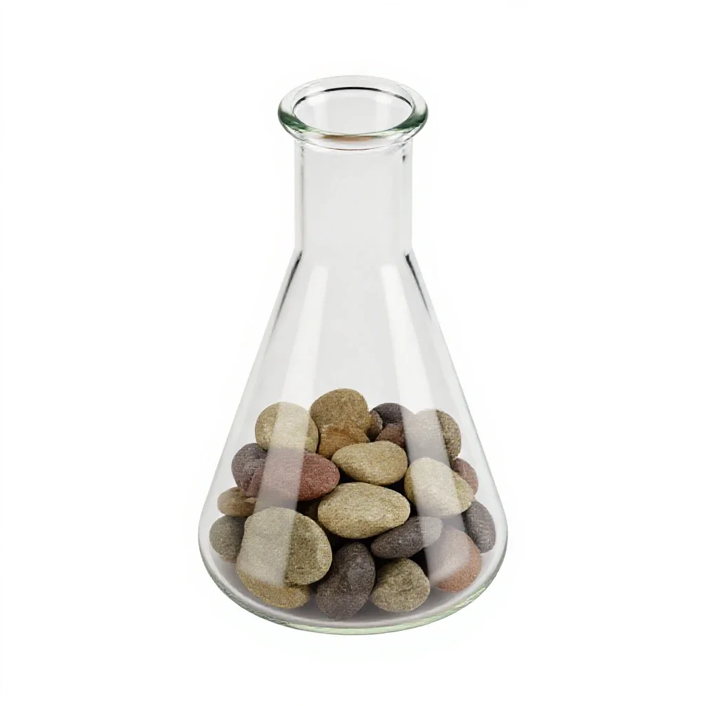 Laboratory flask isolated on a white background