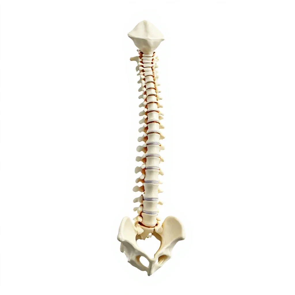 Spine anatomical model isolated on a white background