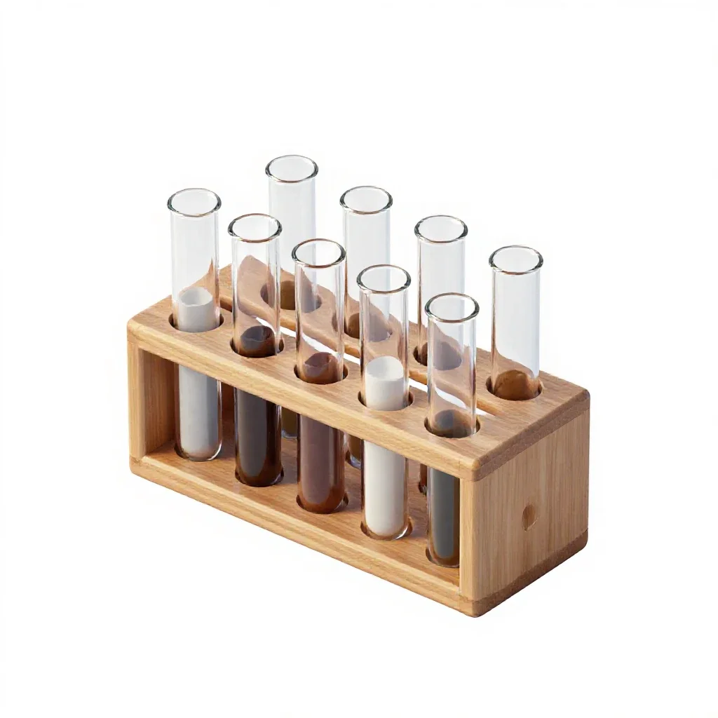 Test tube rack isolated on a white background