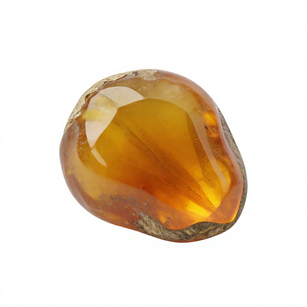 Amber specimen isolated on a white background