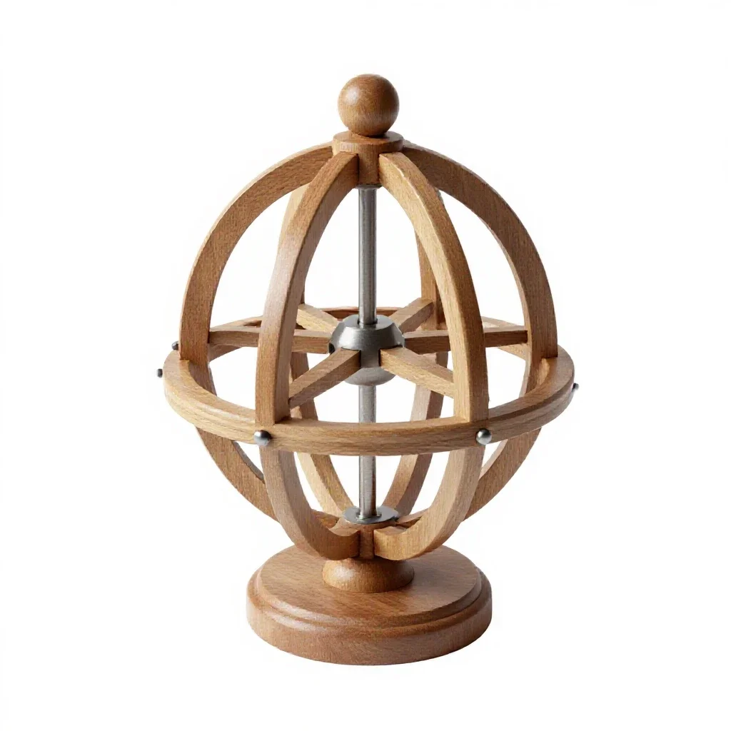 Orrery model isolated on a white background