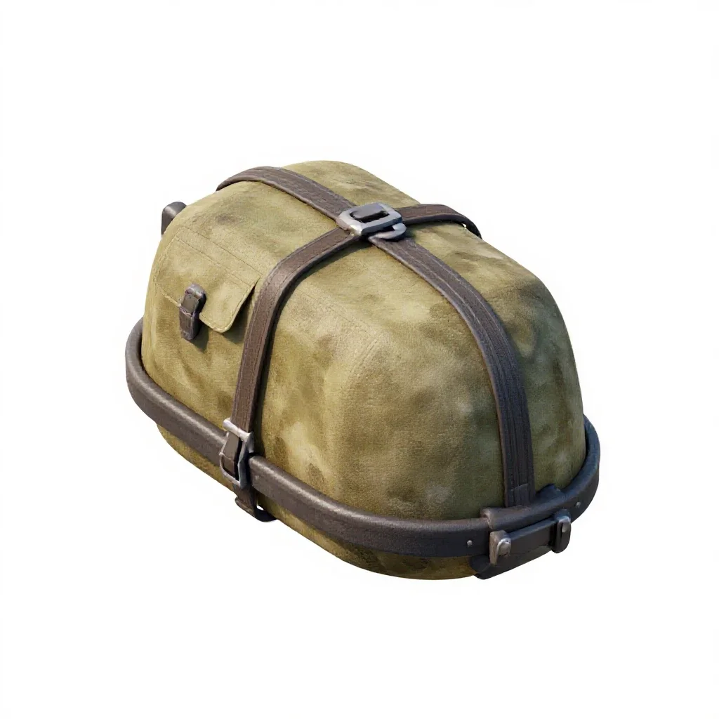 Cargo drop pod isolated on a white background