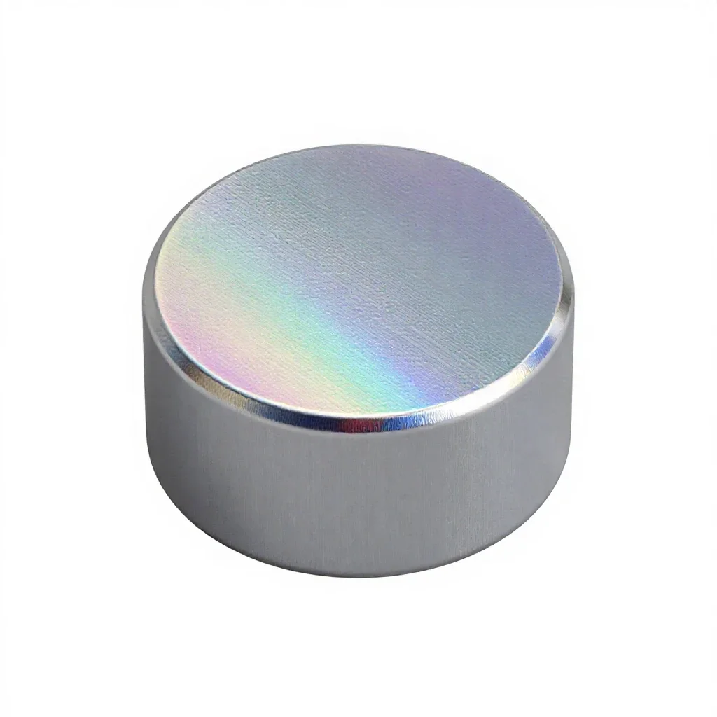 Holographic projector puck isolated on a white background