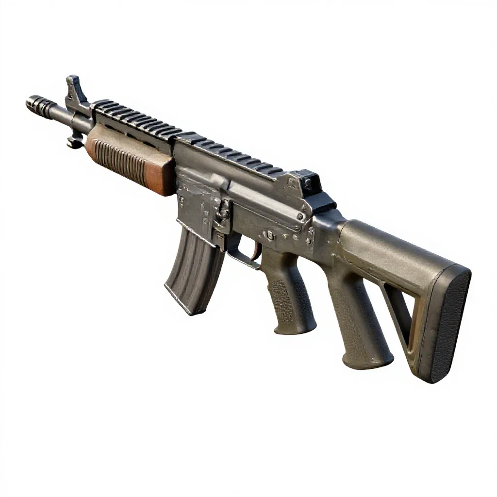 Modular plasma rifle isolated on a white background
