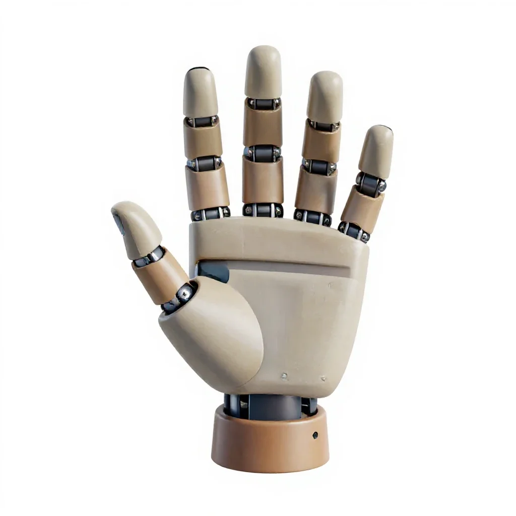 Robotic hand isolated on a white background