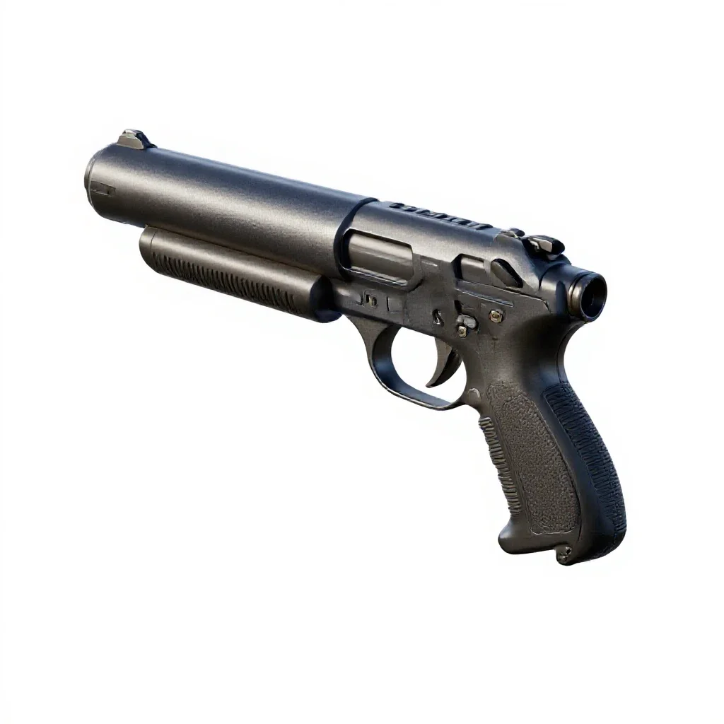 Sidearm blaster isolated on a white background