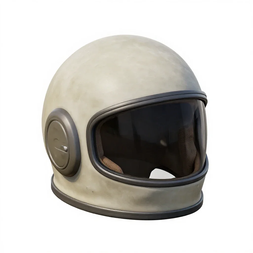 Space helmet isolated on a white background