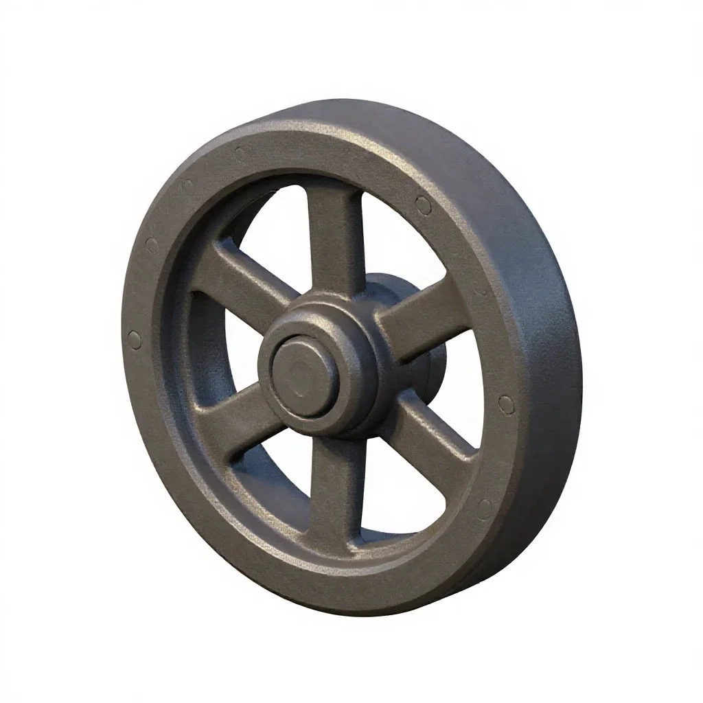 Airlock hatch wheel isolated on a white background