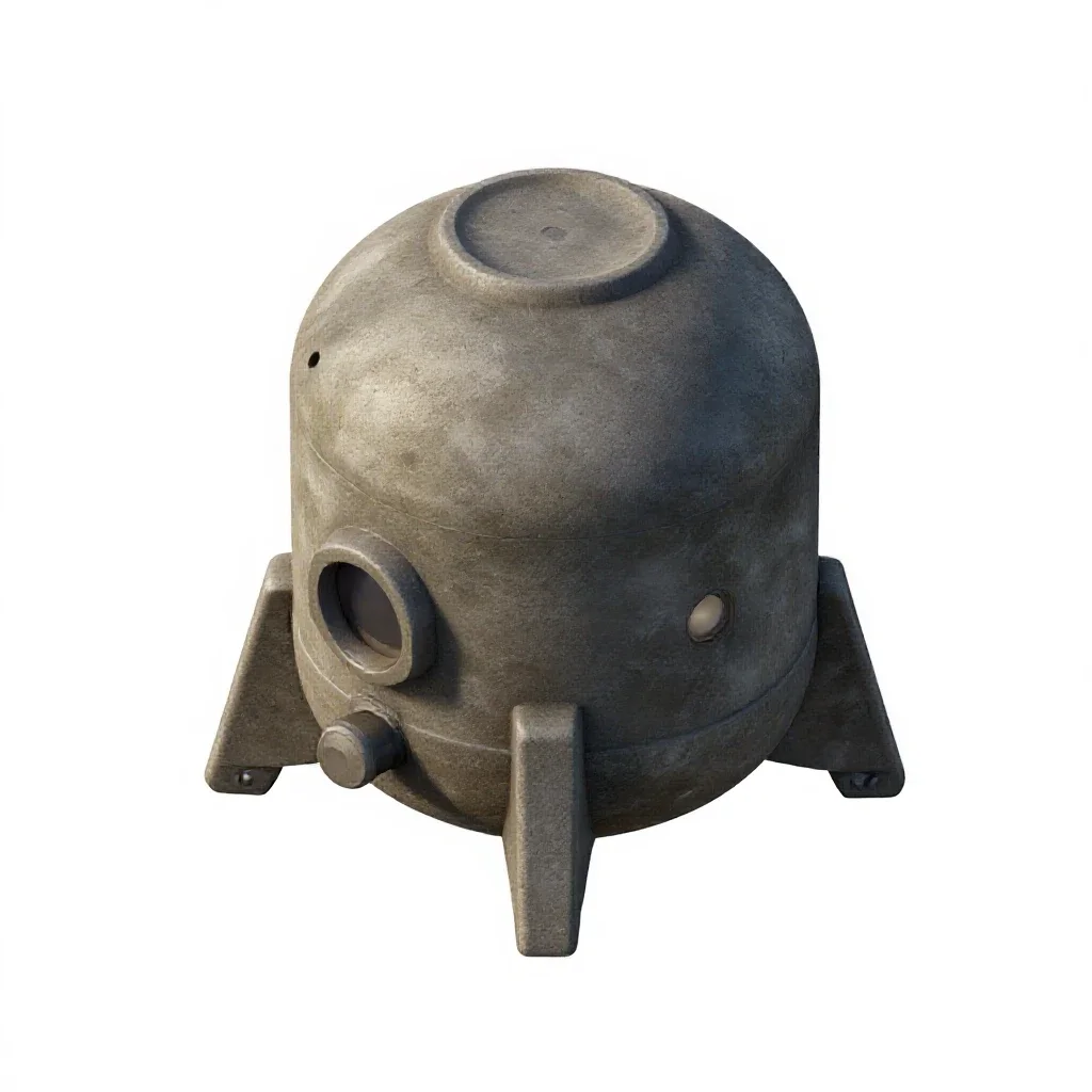 Atmospheric probe isolated on a white background