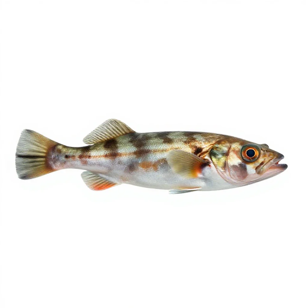 Barreleye fish isolated on a white background