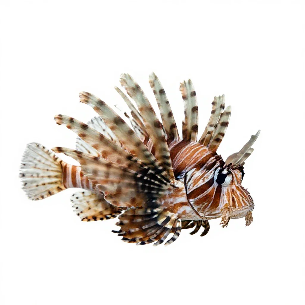 Lionfish isolated on a white background