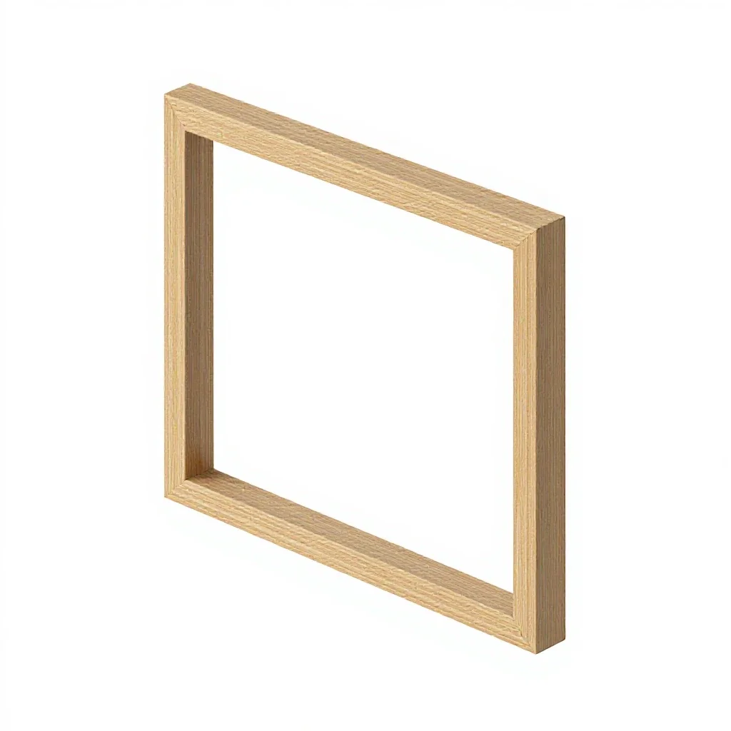 Canvas stretcher frame isolated on a white background