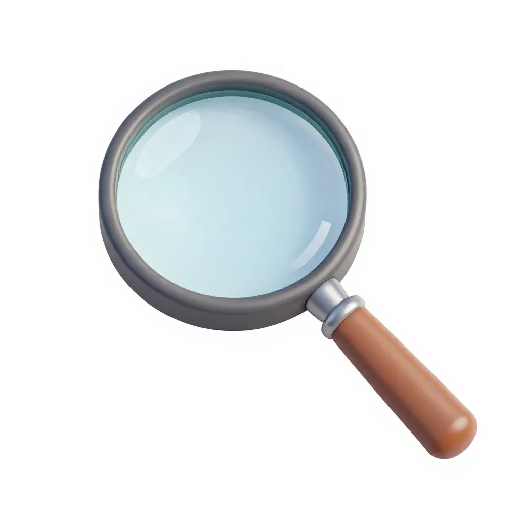 Magnifying glass isolated on a white background