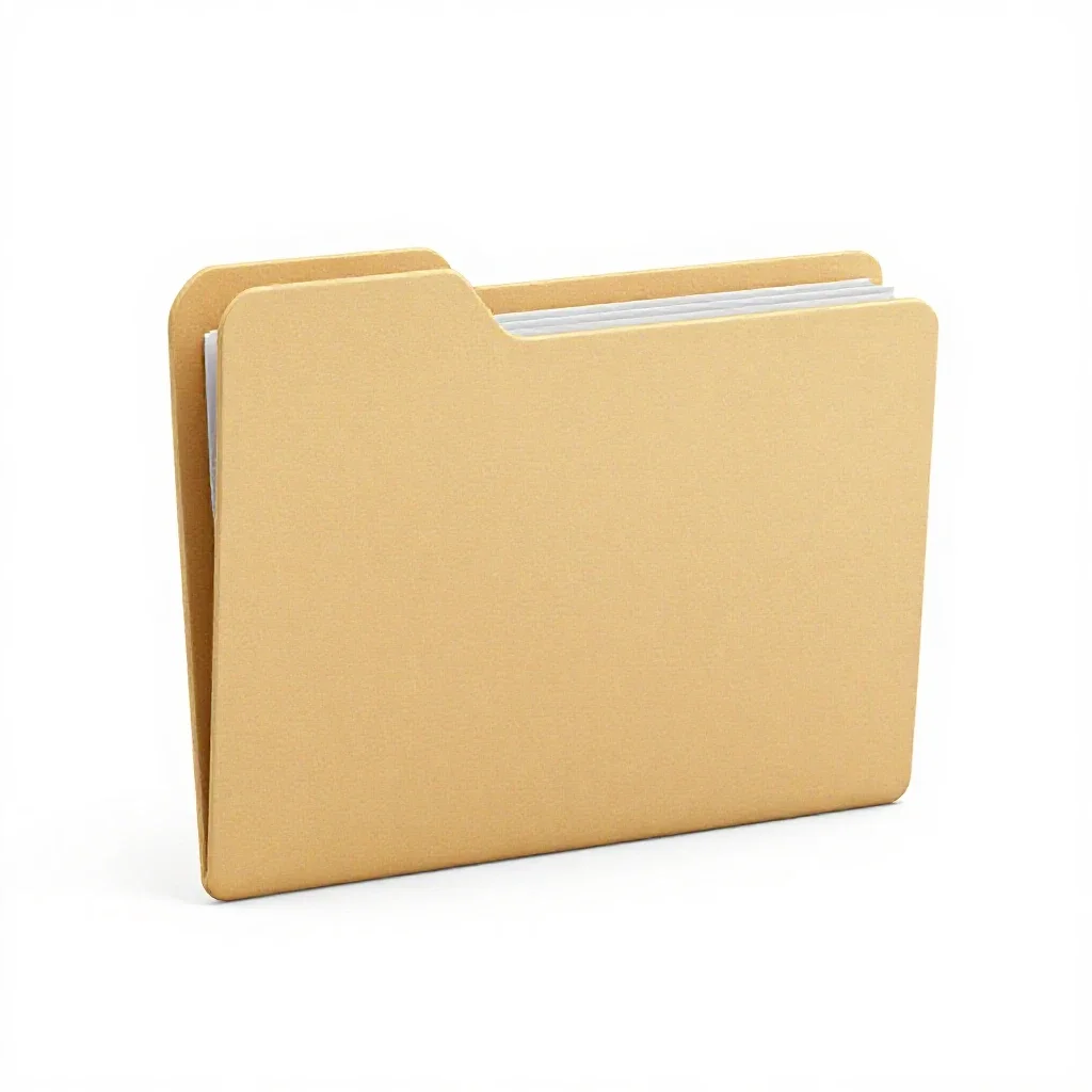 Manila folder isolated on a white background