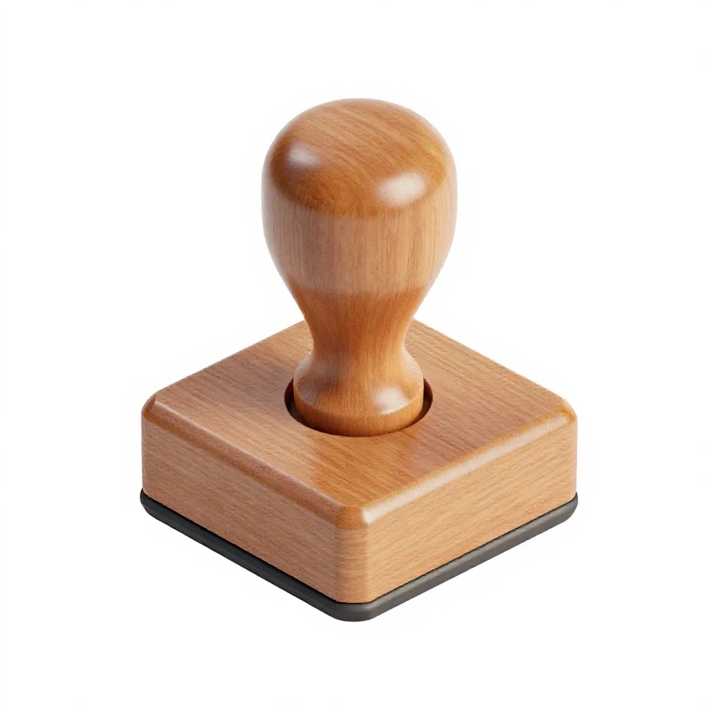 Rubber stamp set isolated on a white background