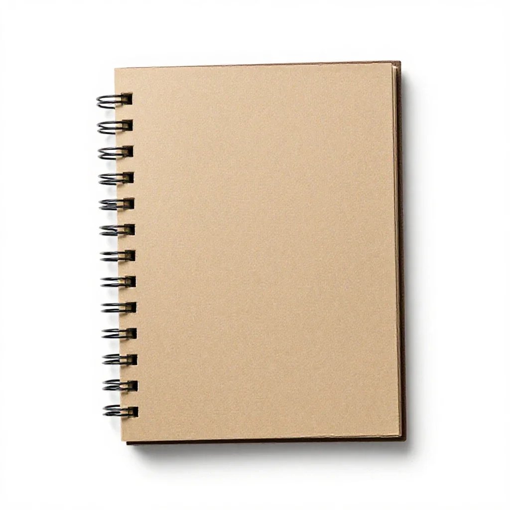 Spiral sketchbook isolated on a white background