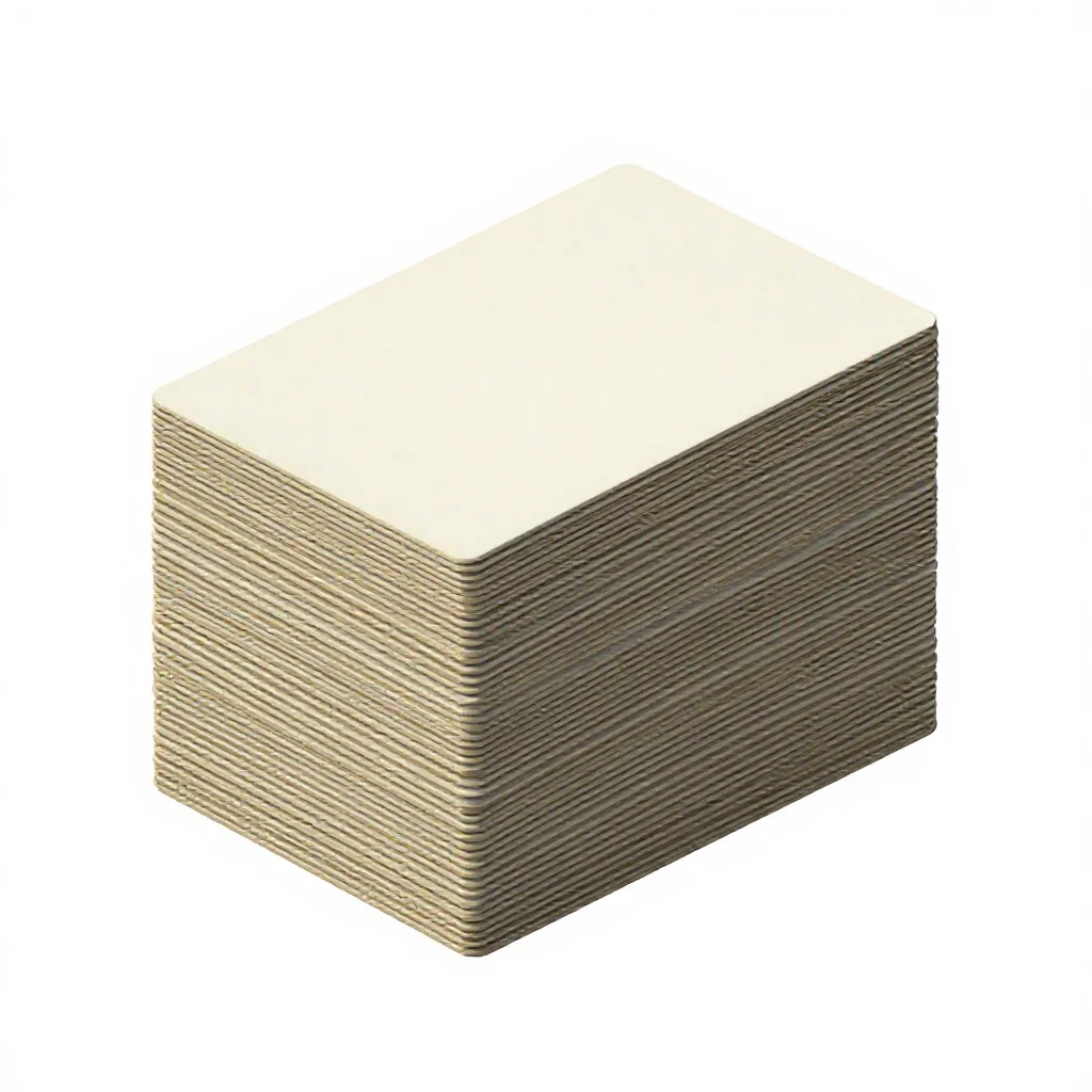 Stack of index cards isolated on a white background