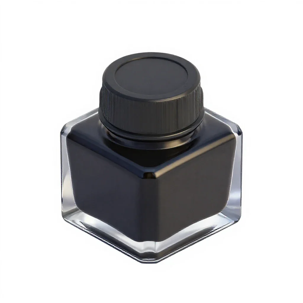 Inkwell isolated on a white background