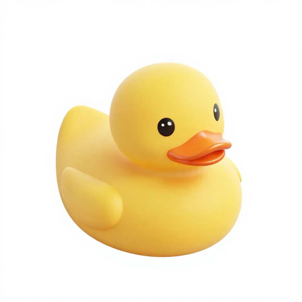 Rubber duck isolated on a white background
