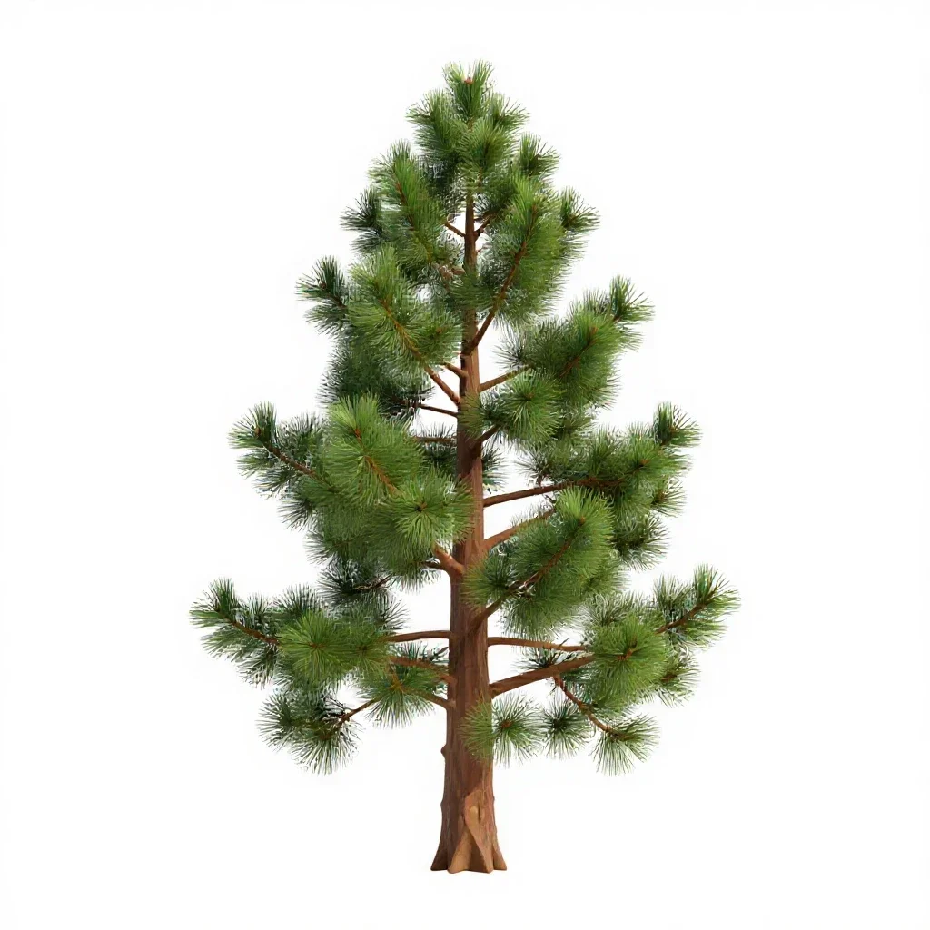 Bristlecone pine isolated on a white background