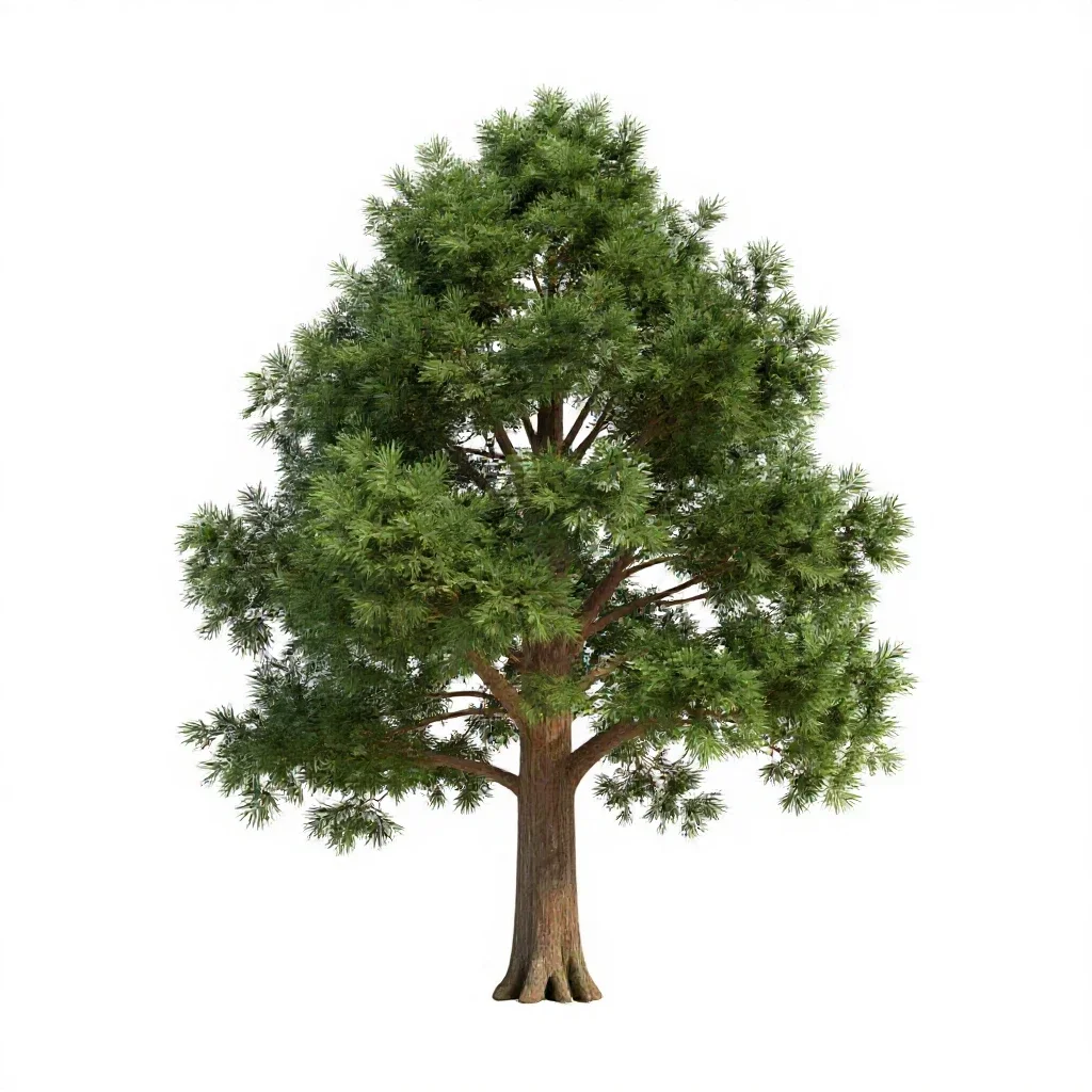 Cedar of Lebanon isolated on a white background