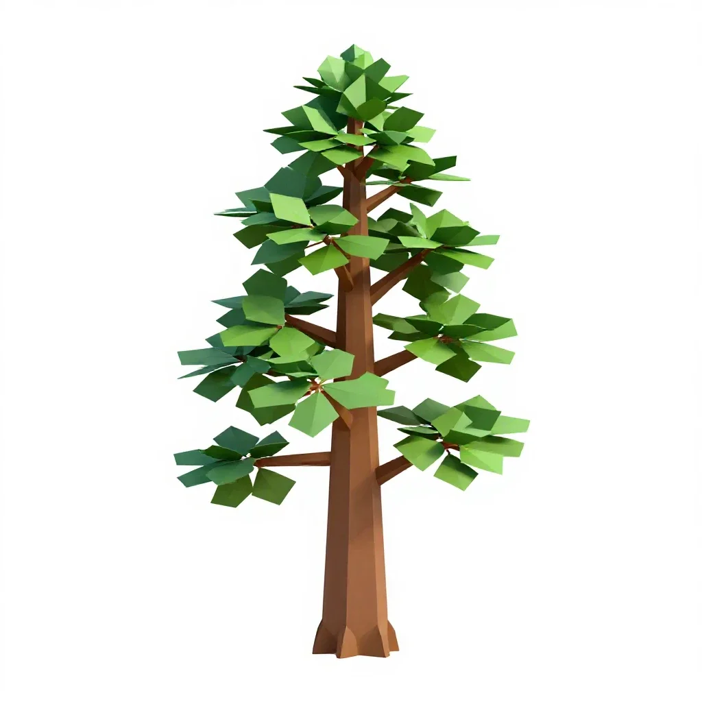 Coastal redwood isolated on a white background