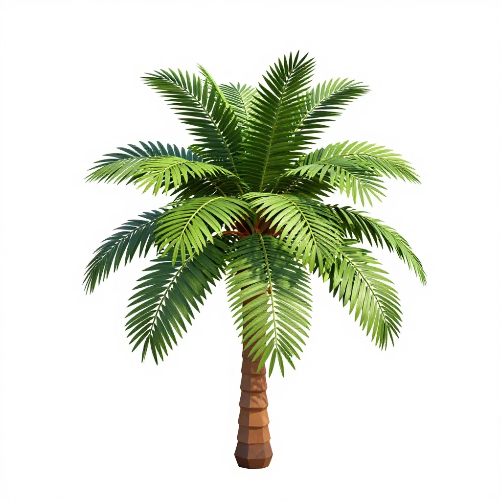 Coconut palm isolated on a white background