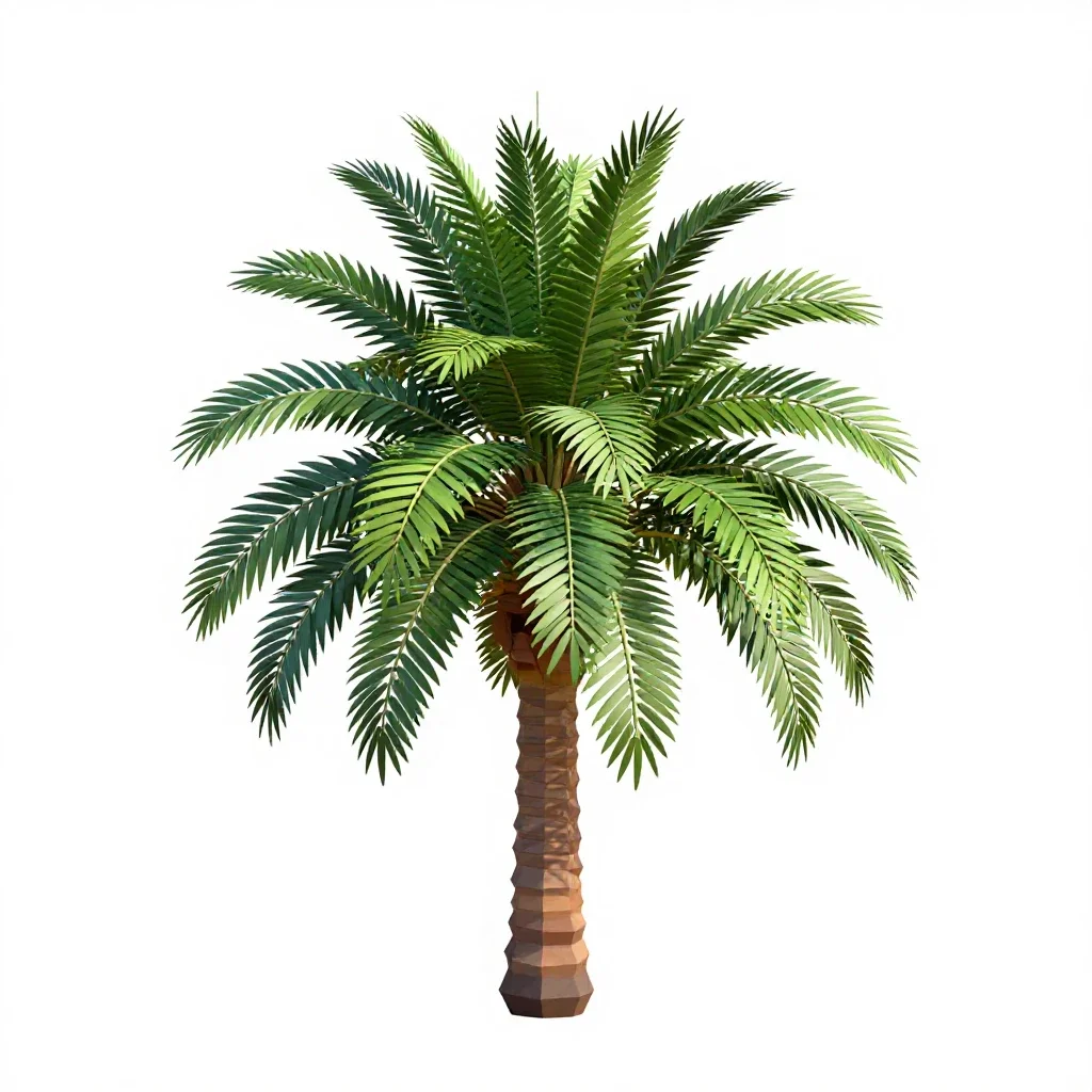 Date palm isolated on a white background