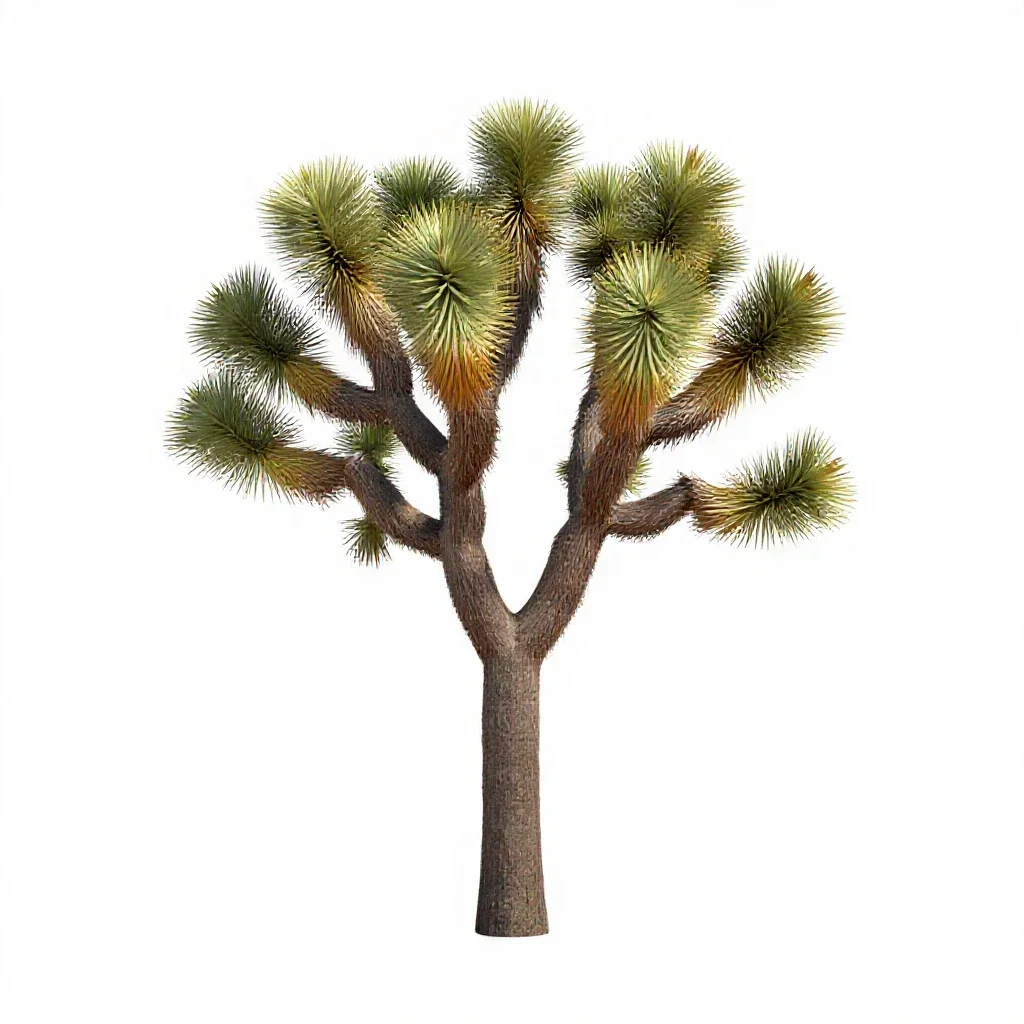 Joshua tree isolated on a white background