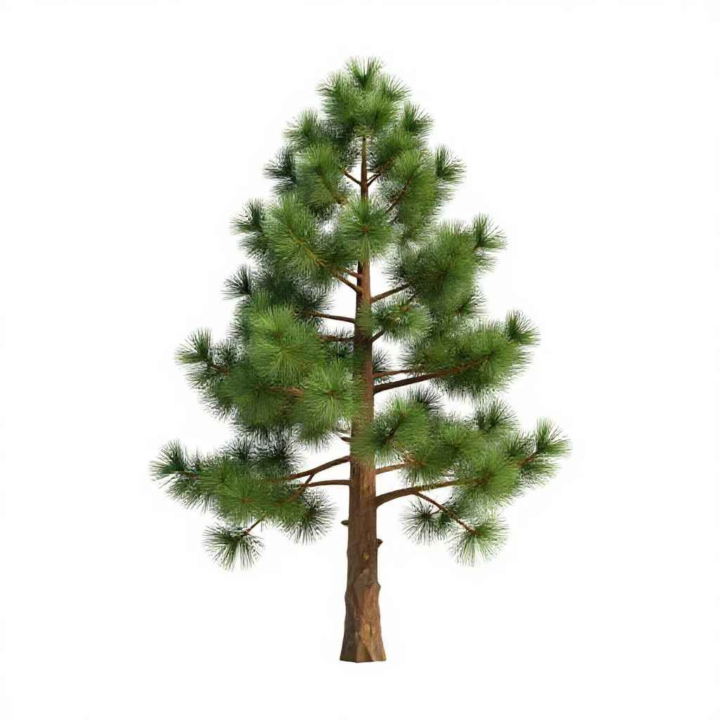 Stone pine isolated on a white background