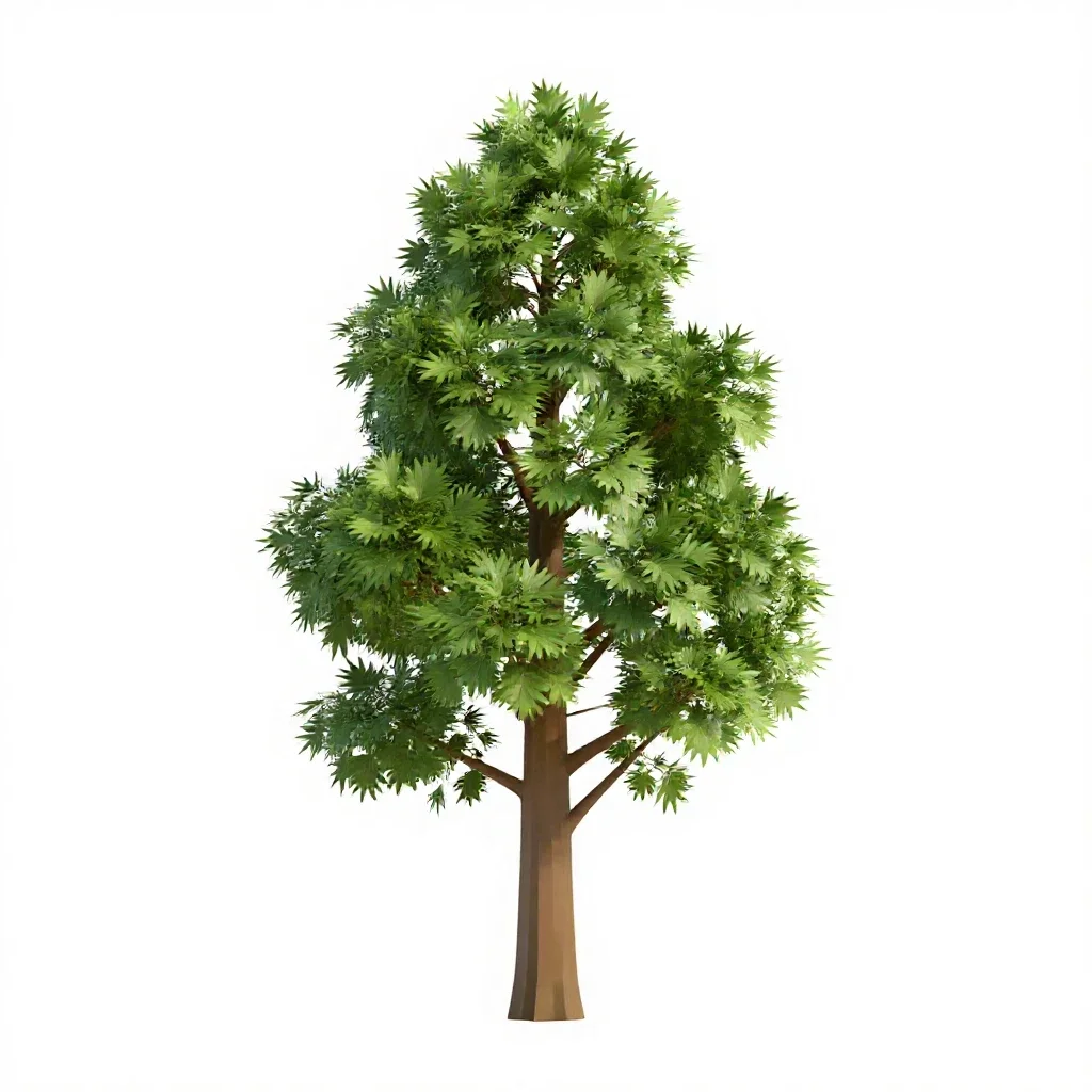 Totara isolated on a white background