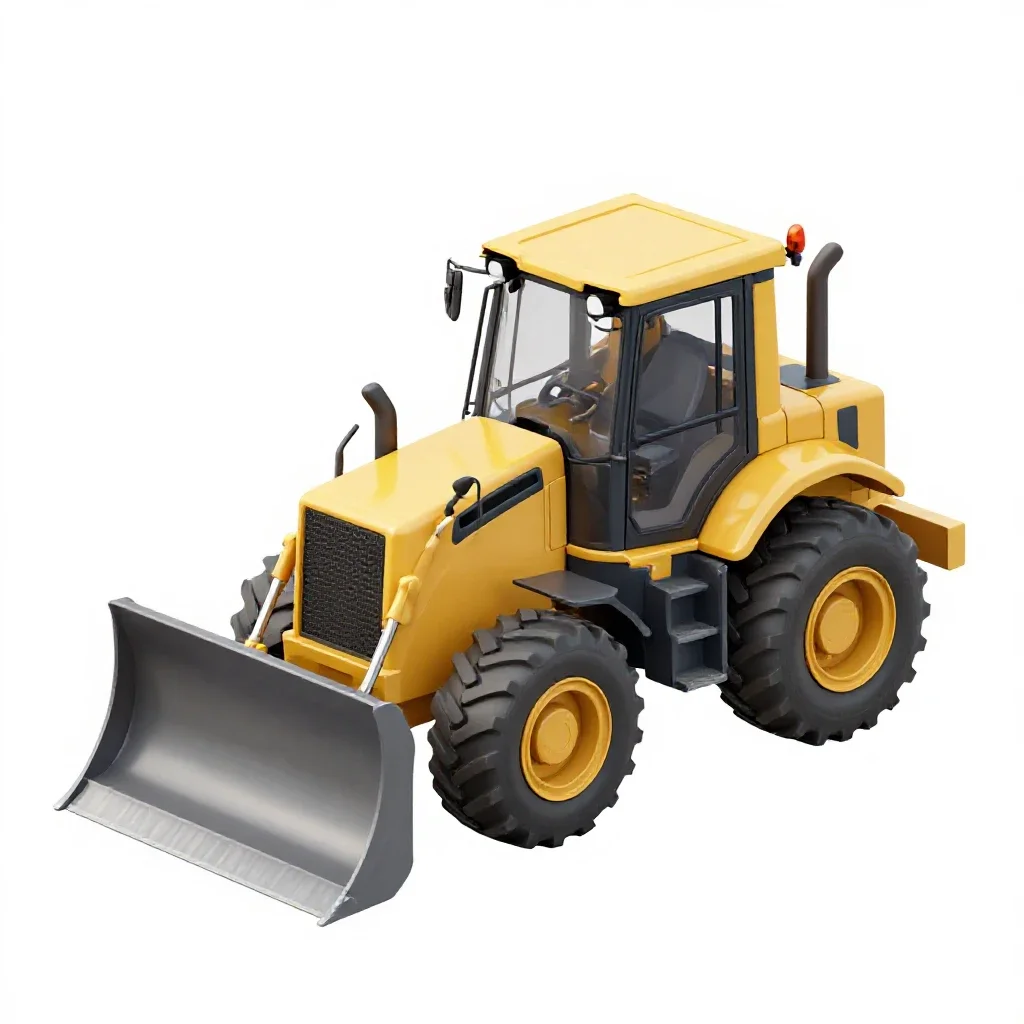 Bulldozer isolated on a white background