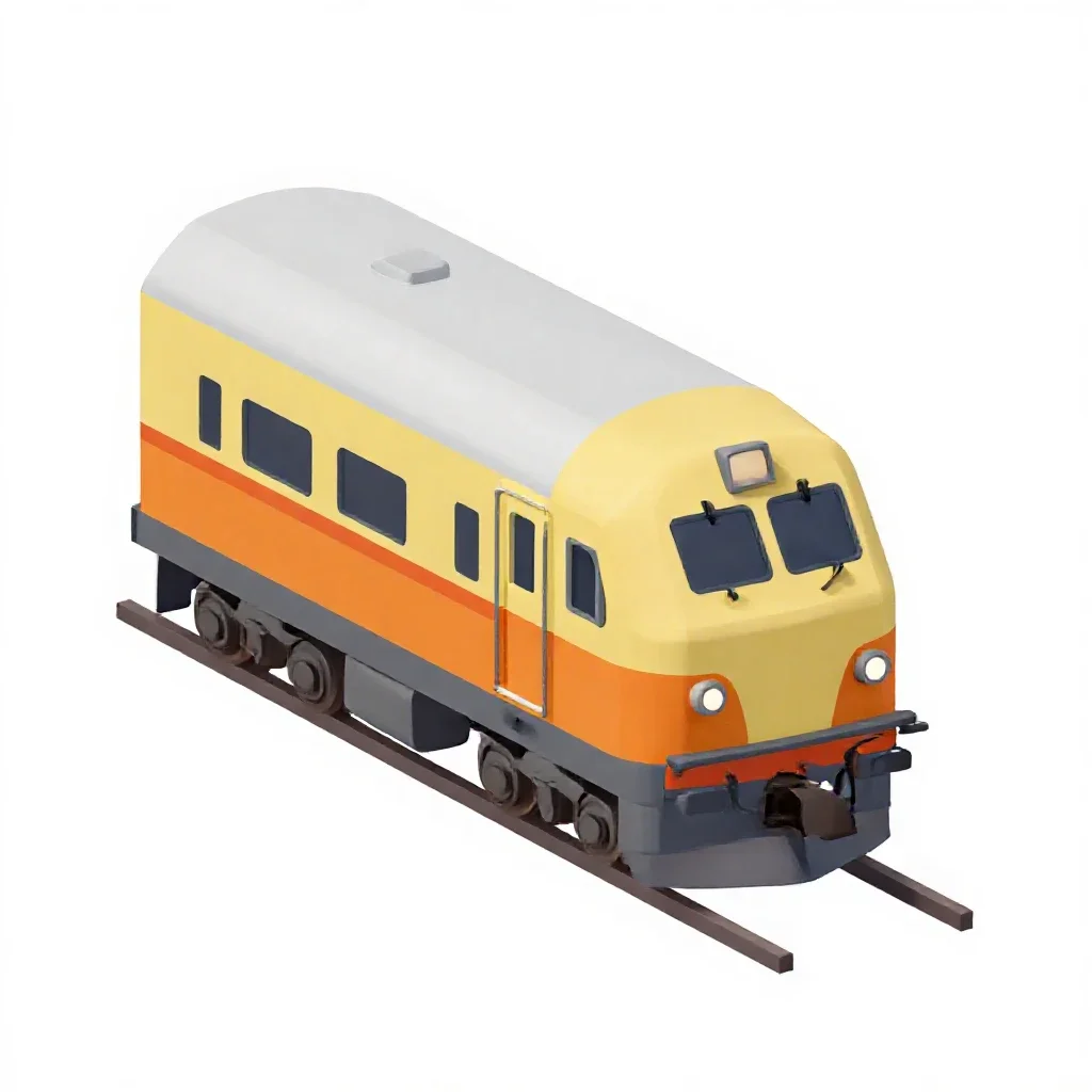 Bullet train nose car isolated on a white background