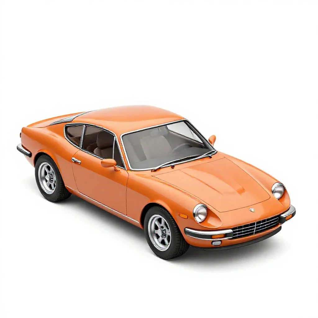 Classic sports coupe isolated on a white background