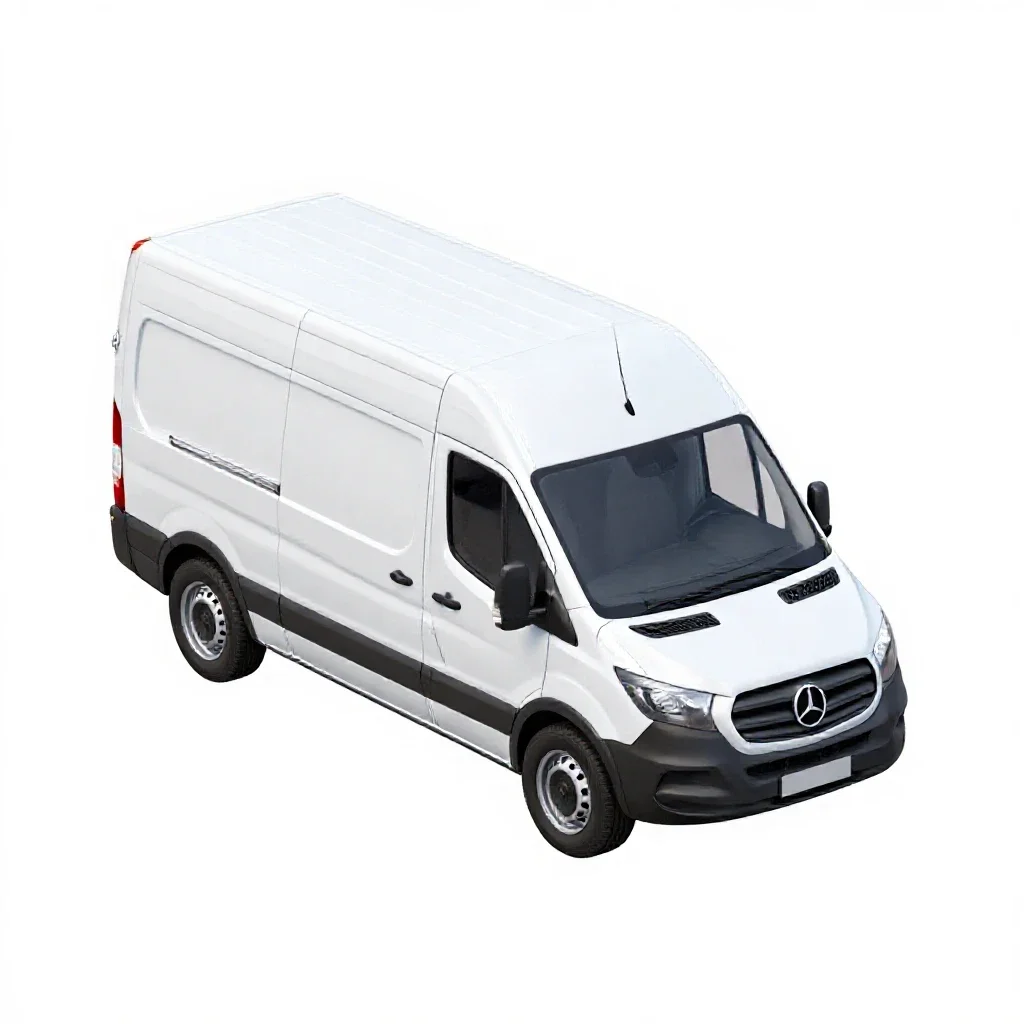 Delivery van isolated on a white background