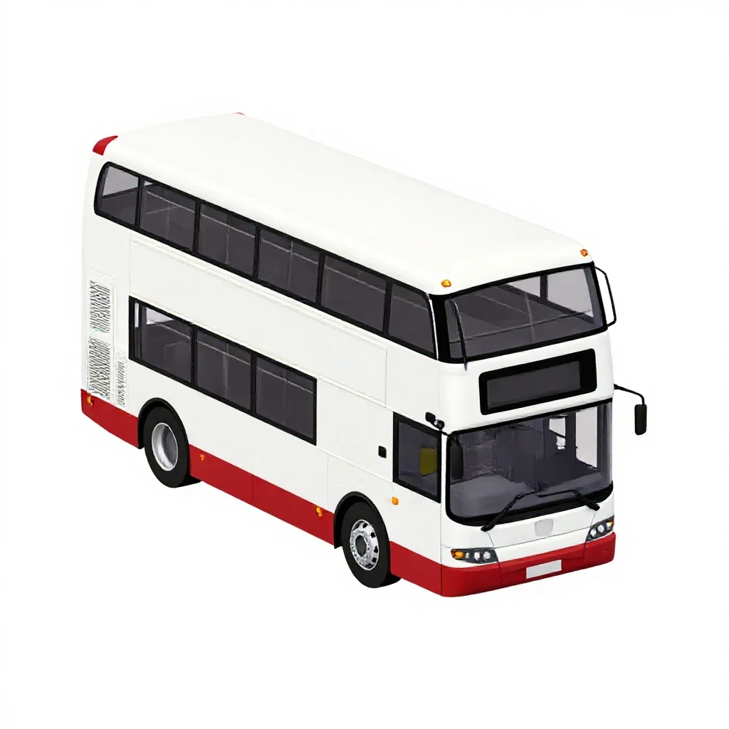 Double decker bus isolated on a white background