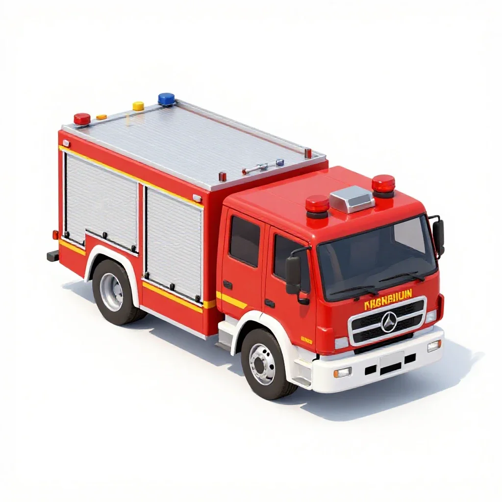 Fire engine isolated on a white background