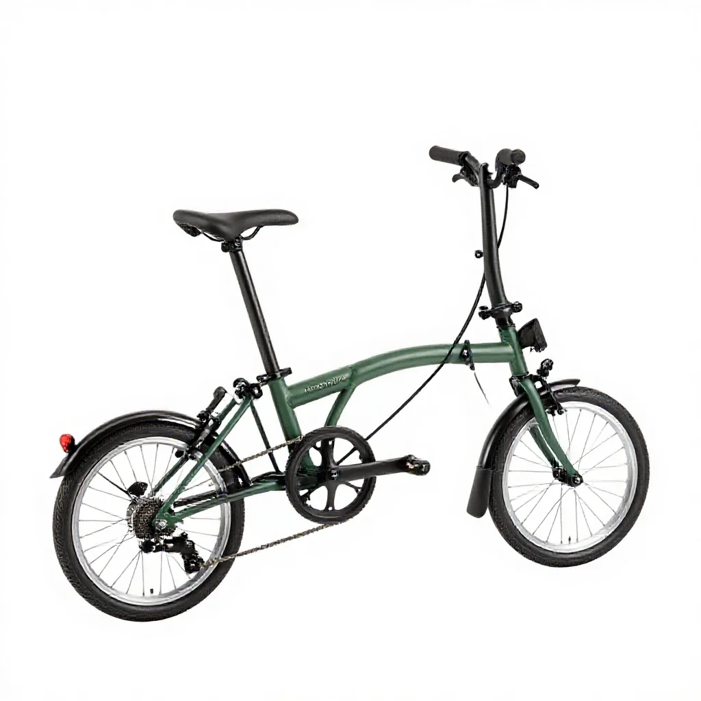 Folding bicycle isolated on a white background