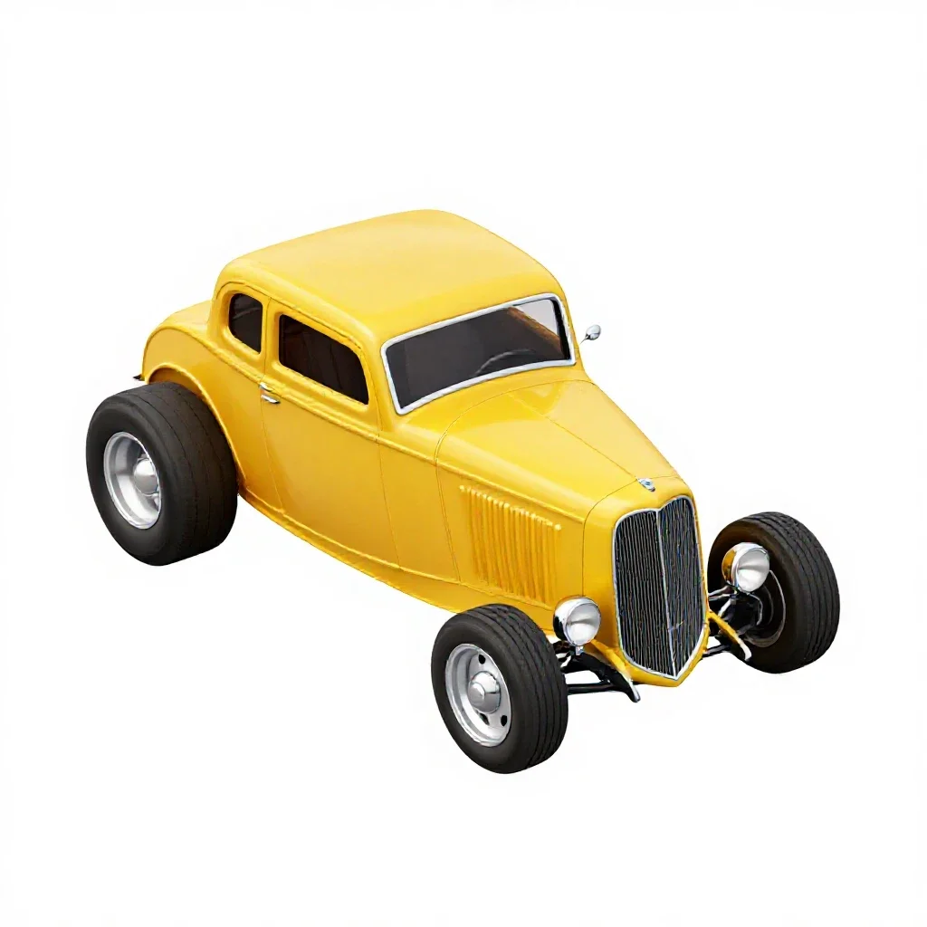 Hot rod isolated on a white background