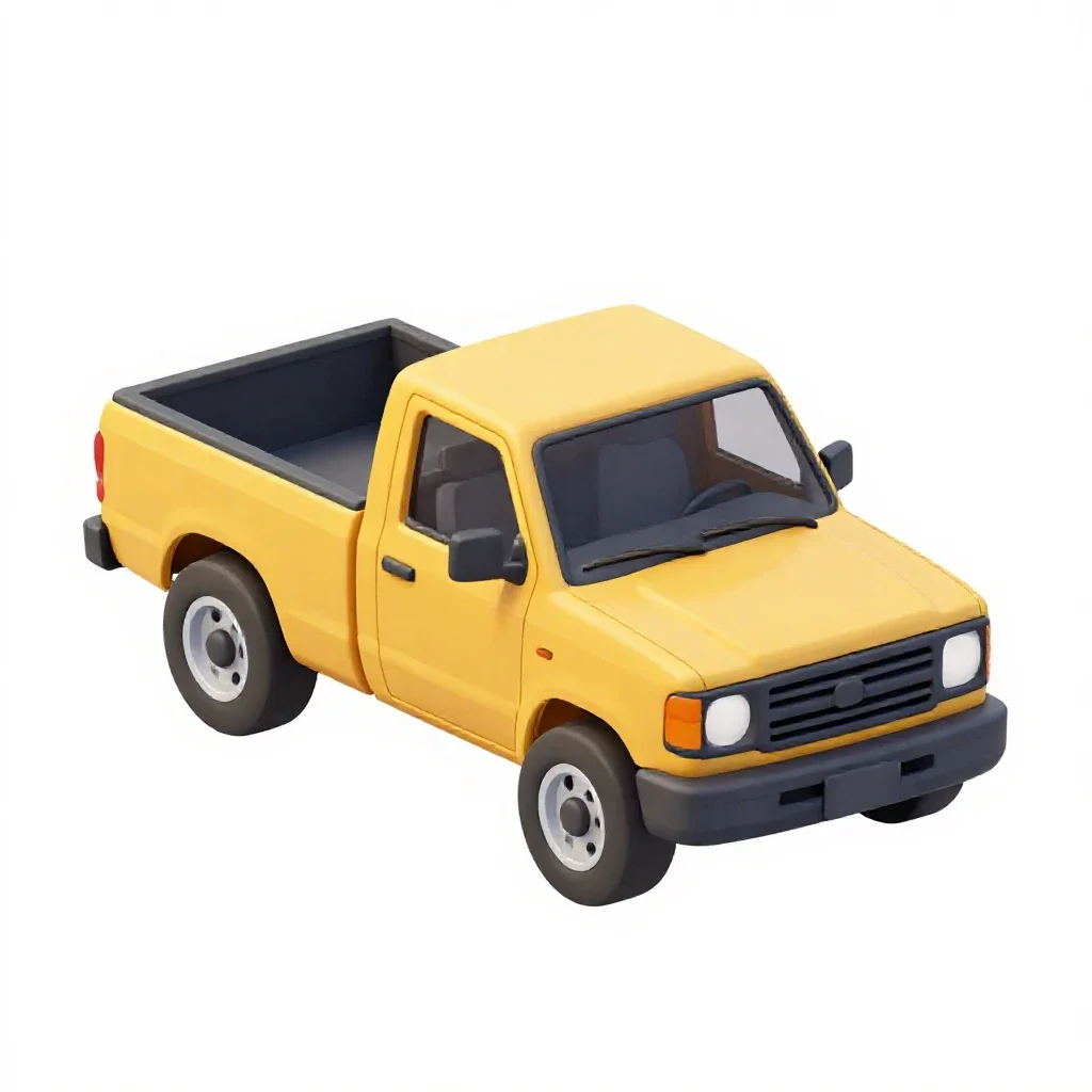 Pickup truck isolated on a white background
