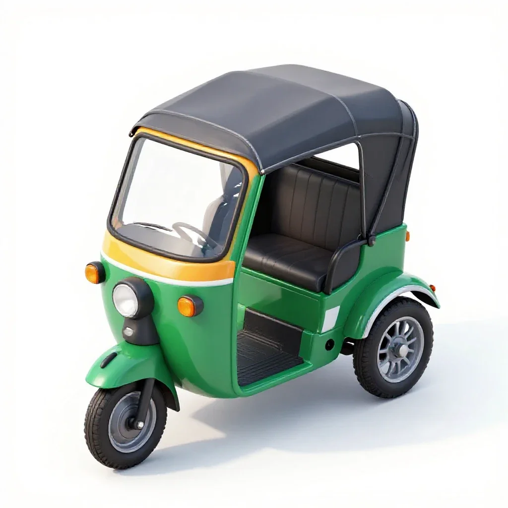 Rickshaw isolated on a white background