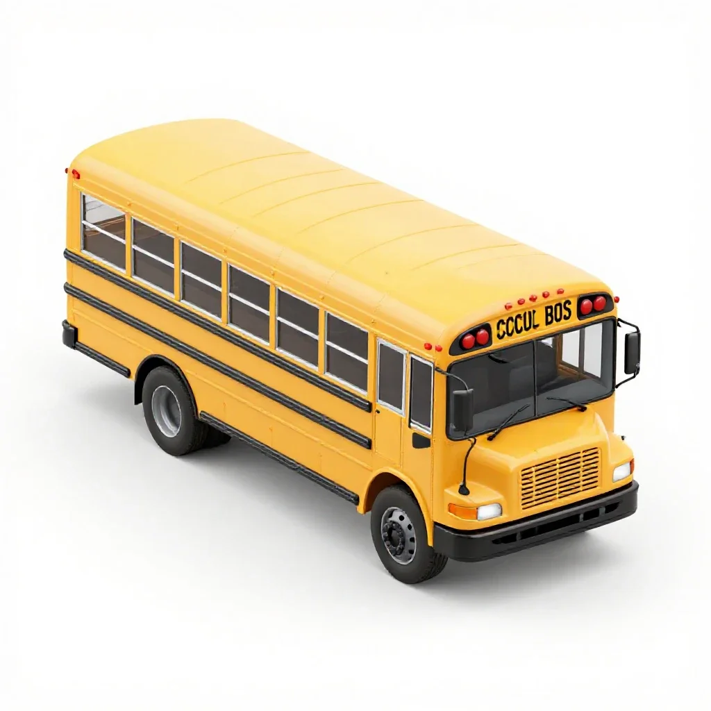 School bus isolated on a white background